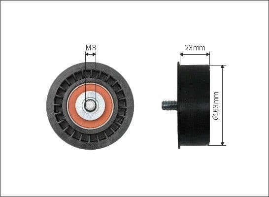 Deflection Pulley/Guide Pulley, timing belt 14-18