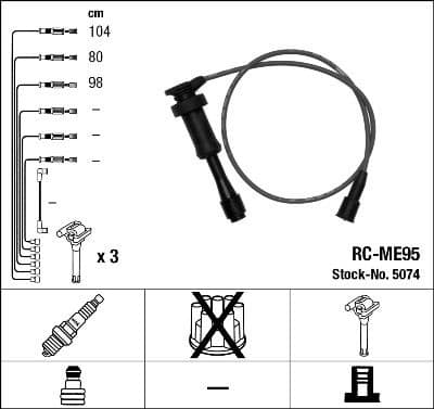 Ignition Cable Kit RC-ME95