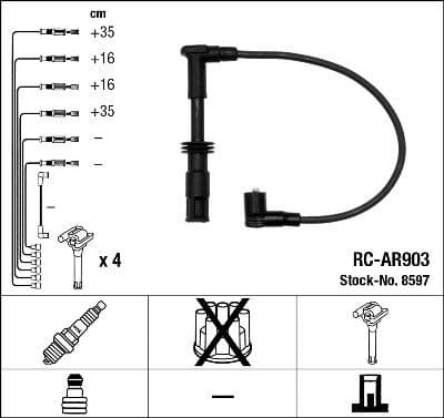 Ignition Cable Kit RC-AR903