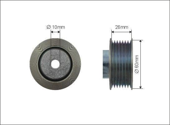 Deflection/Guide Pulley, V-ribbed belt 500001