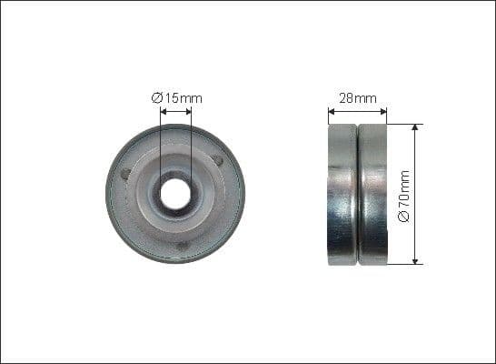 Tensioner Pulley, V-ribbed belt 500252