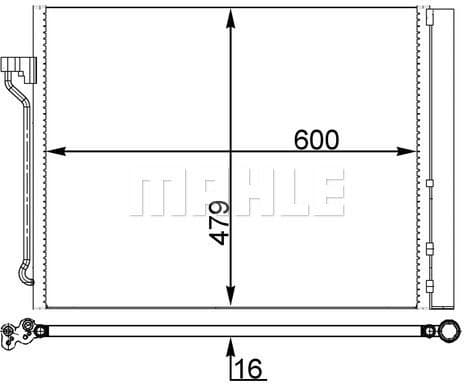 Condenser, air conditioning BEHR AC 463 000S