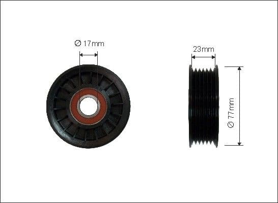 Tensioner Pulley, V-ribbed belt 178-00