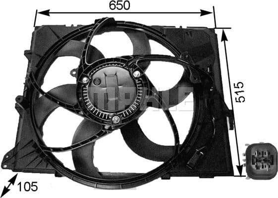 Fan, engine cooling BEHR CFF 264 000S