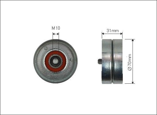 Tensioner Pulley, V-ribbed belt 500239