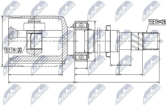 Joint Kit, drive shaft NPW-NS-021 - image 4