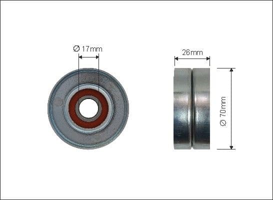 Tensioner Pulley, V-ribbed belt 500119