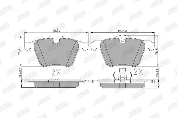 Brake Pad Set, disc brake 573464J