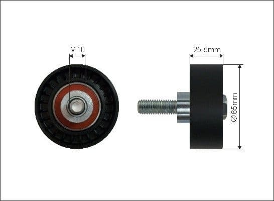 Deflection/Guide Pulley, V-ribbed belt 05-19
