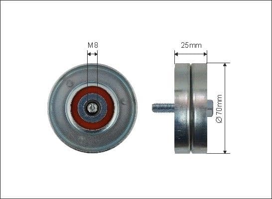 Deflection/Guide Pulley, V-ribbed belt 01-14