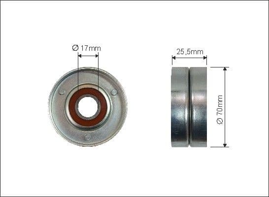 Tensioner Pulley, V-ribbed belt 223-00