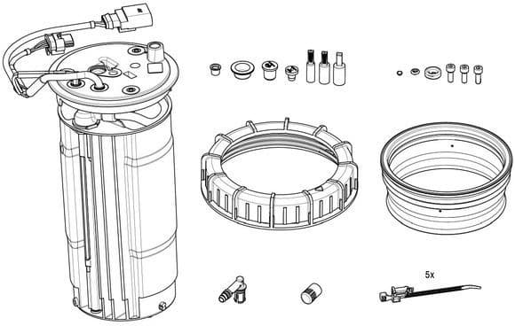 Heating, tank unit (urea injection) F01C600256