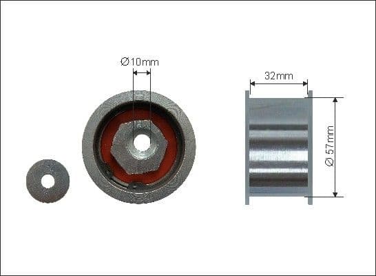 Deflection Pulley/Guide Pulley, timing belt 344-99