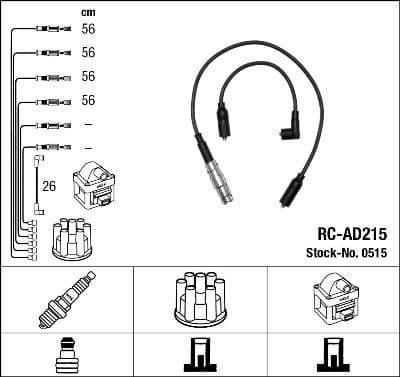 Ignition Cable Kit RC-AD215