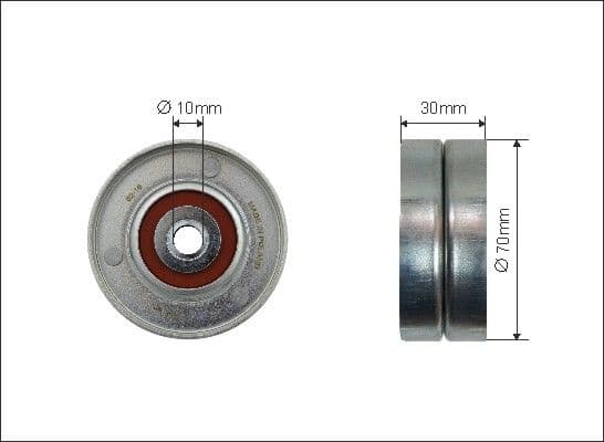 Deflection/Guide Pulley, V-ribbed belt 500325