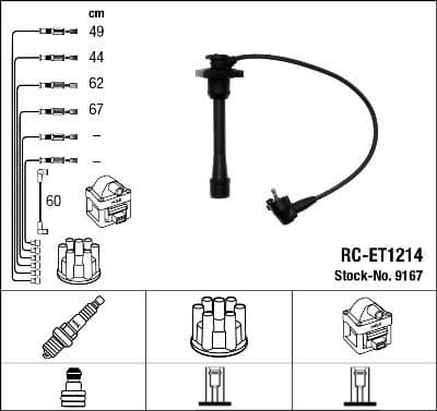Ignition Cable Kit RC-ET1214
