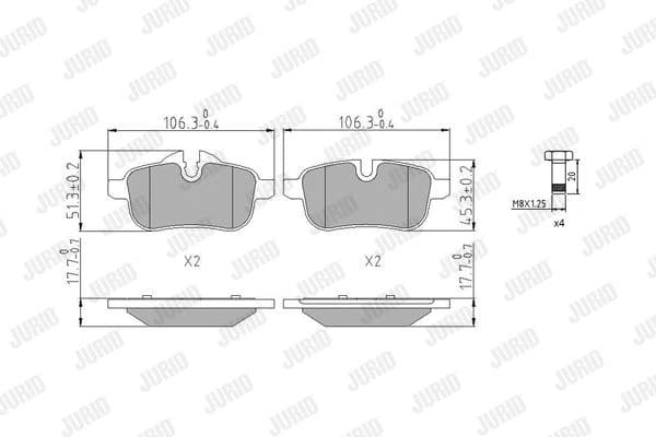 Brake Pad Set, disc brake 573651J