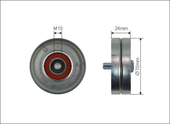 Deflection/Guide Pulley, V-ribbed belt 66-96 - image 2