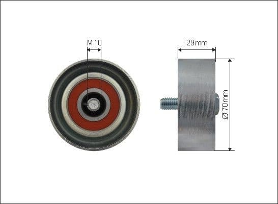 Deflection/Guide Pulley, V-ribbed belt 291-116