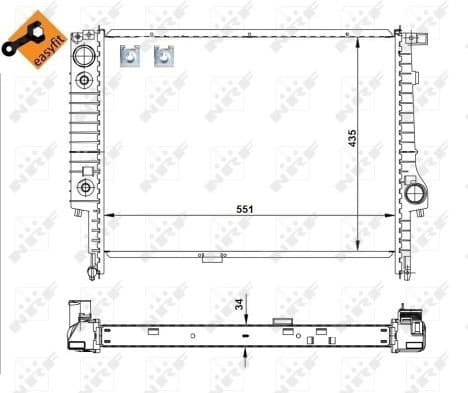 Radiator, engine cooling EASY FIT 519558 - image 3