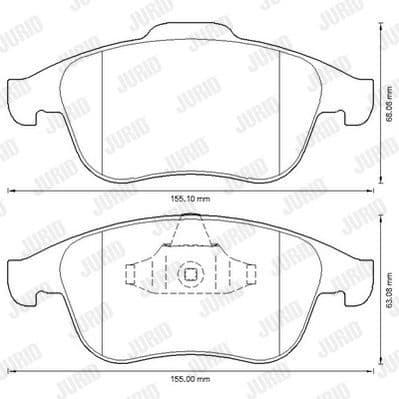 Brake Pad Set, disc brake Jurid White Low Dust 573316JC