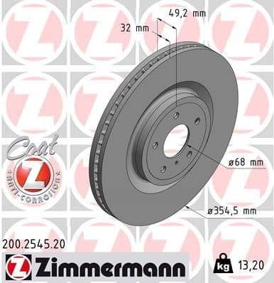 Brake Disc COAT Z 200.2545.20