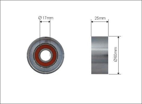 Tensioner Pulley, V-ribbed belt 500172