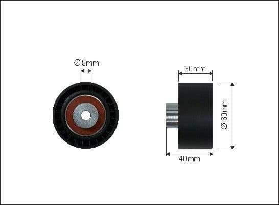 Deflection Pulley/Guide Pulley, timing belt 23-59