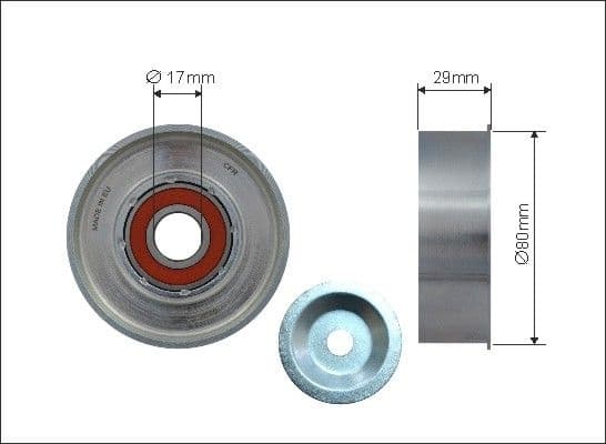 Tensioner Pulley, V-ribbed belt 500174