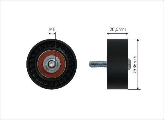 Deflection/Guide Pulley, V-ribbed belt 13-58
