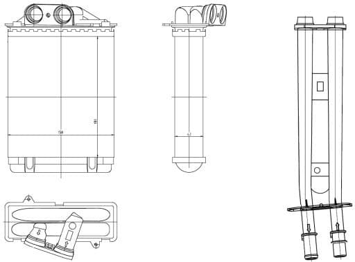 Heat Exchanger, interior heating EASY FIT 54415