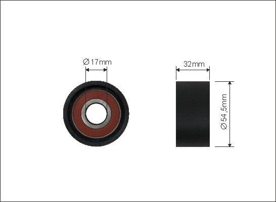 Deflection Pulley/Guide Pulley, timing belt 25-00