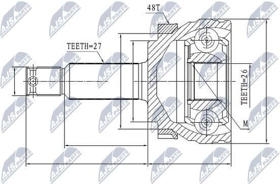Joint Kit, drive shaft NPZ-HY-507