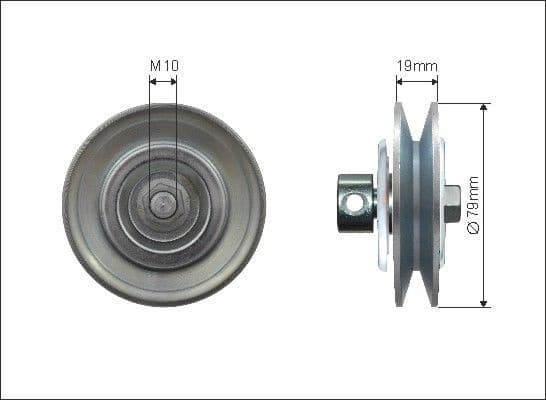 Deflection/Guide Pulley, V-ribbed belt 500482