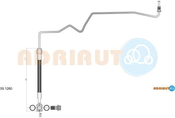 Brake hose rear 55.1260