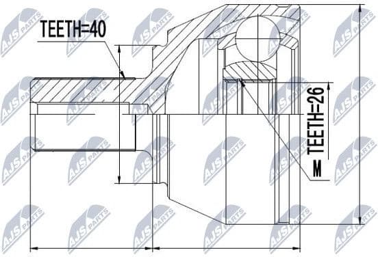 CV joint outer NPZ-FR-040 - image 3