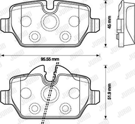 Brake Pad Set, disc brake Jurid White Low Dust 573136JC - image 2