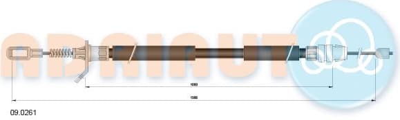 Cable Pull, parking brake 09.0261