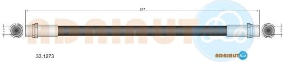 Brake hose rear 33.1273