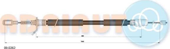 Cable Pull, parking brake 09.0262