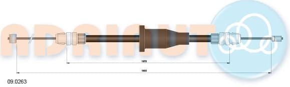 Cable Pull, parking brake 09.0263