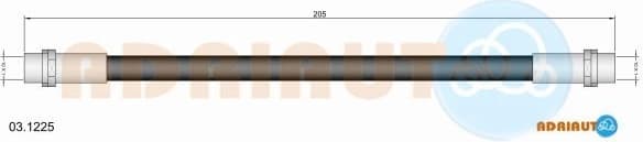 Brake hose rear 03.1225