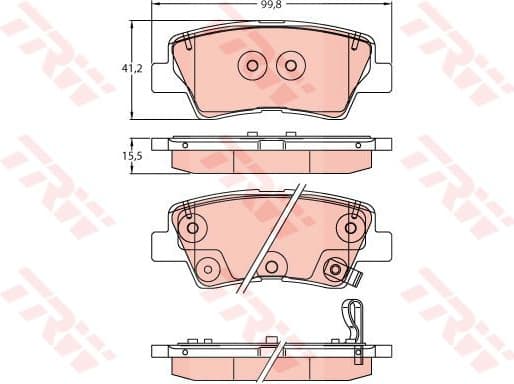 Brake Pad Set, disc brake GDB2242