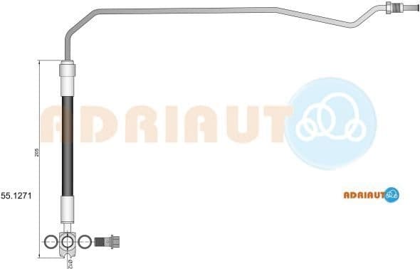 Brake hose rear 55.1271