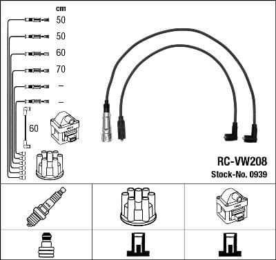 Ignition Cable Kit RC-VW208