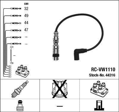 Ignition Cable Kit RC-VW1110