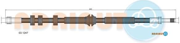 Brake hose rear 03.1247