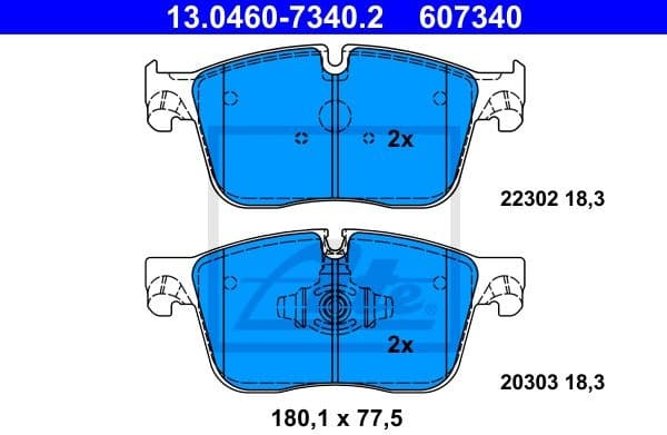 Brake Pad Set, disc brake 13.0460-7340.2