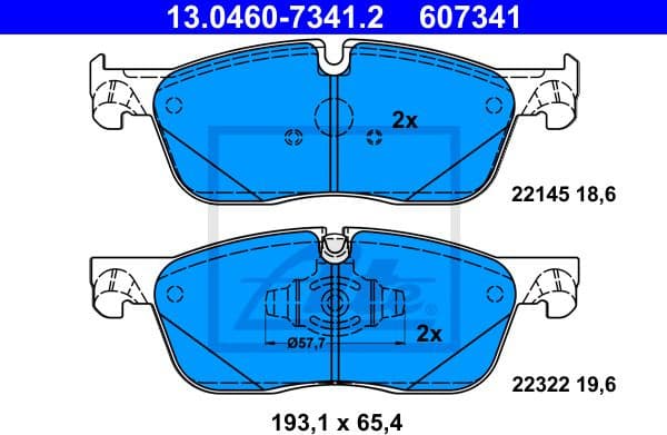 Brake Pad Set, disc brake 13.0460-7341.2