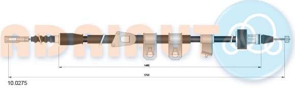 Cable Pull, parking brake 10.0275